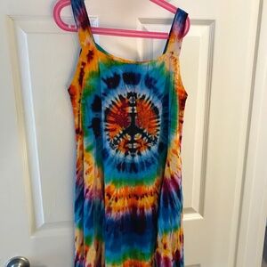 Custom tie dye dress size 12 vguc